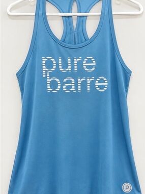 Pure Barre Women's Turquoise Racerback Logo Tank